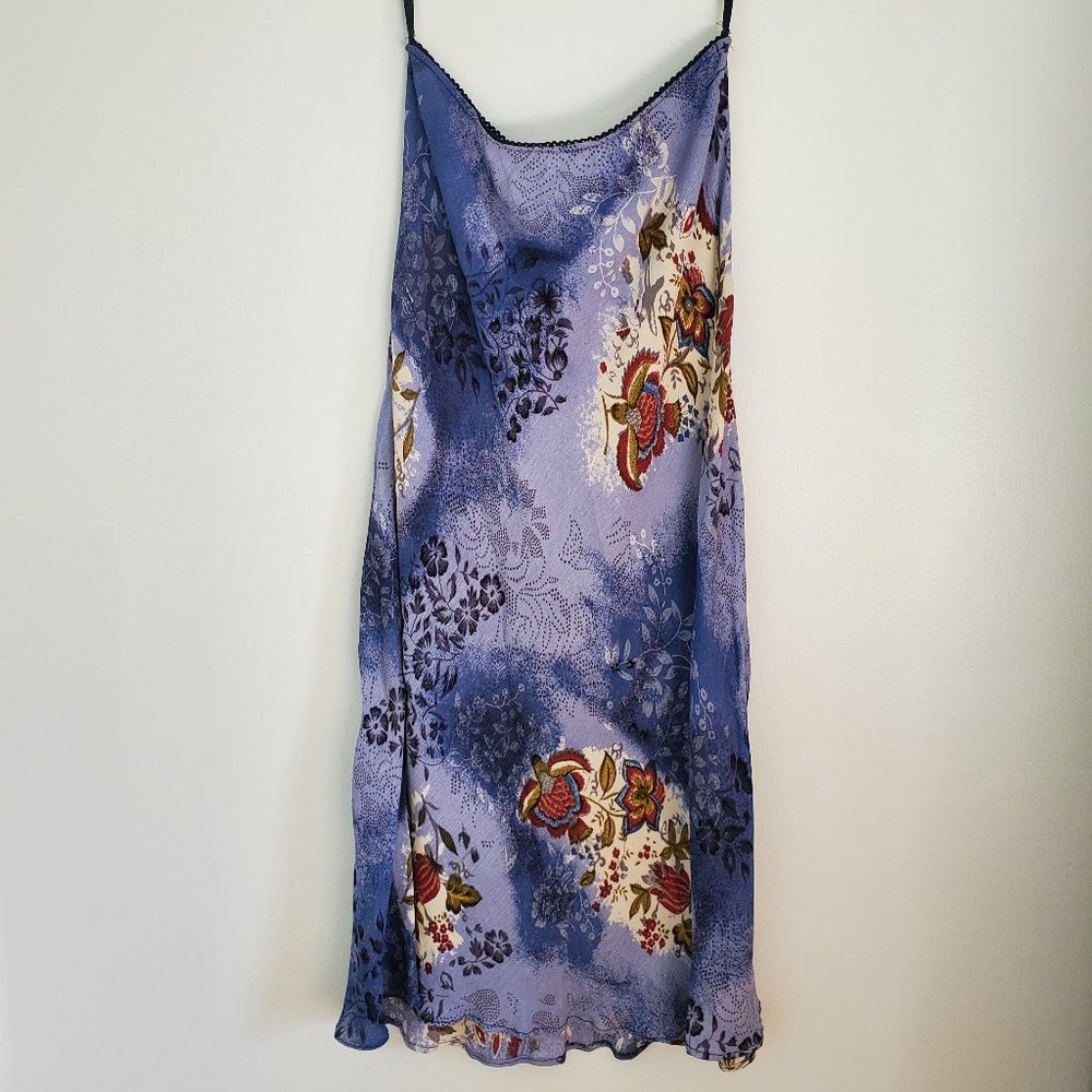 Vintage blue floral maxi skirt - Picture 4 of 9